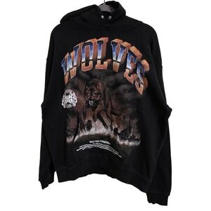 Darc Sport Hoodie Men's Medium Black Wolves Club Ohana 2023 Graphic NWOT
